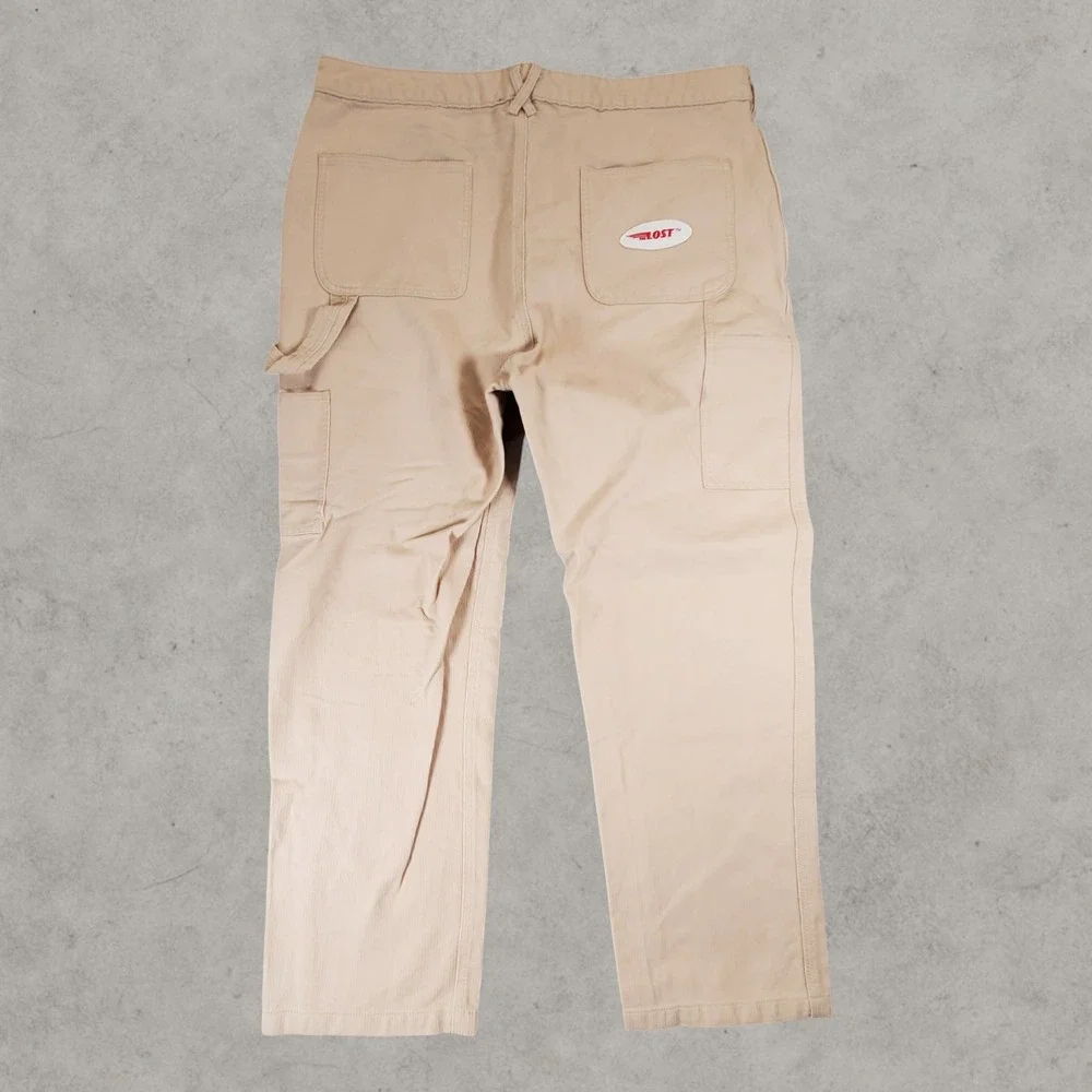 Lost Enterprises Pants Mens 36x32 Tan Cotton Canvas Carpenter Utility Skater Y2K